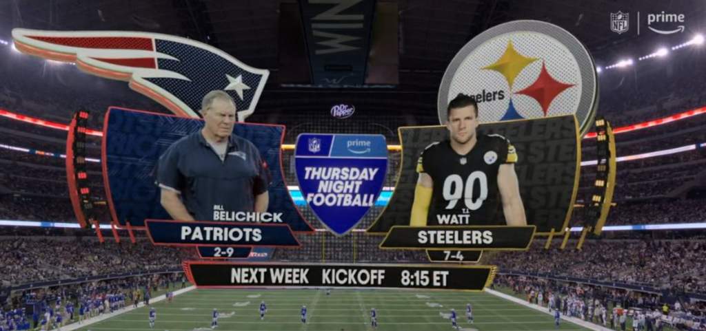 Amazon couldn't find a Patriots player worth featuring for next week's 'TNF' game